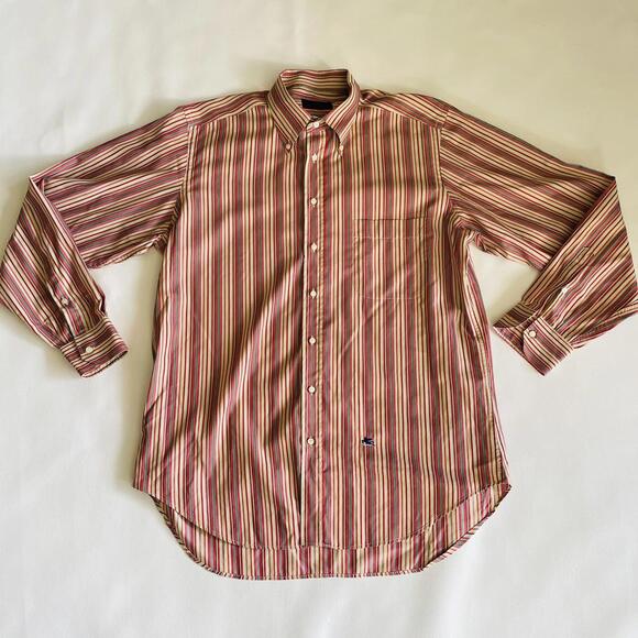 ETRO Multicolored Striped Button Up Shirt. - Picture 1 of 4